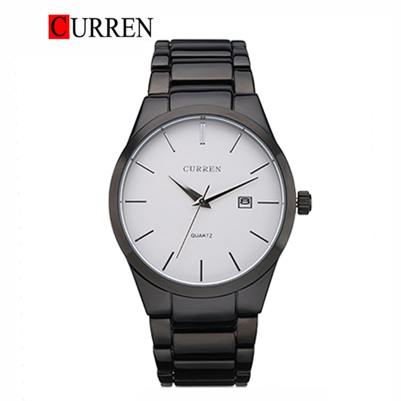 CURREN Stainless Steel Band Watch For Men With (Box & Bag)-8106