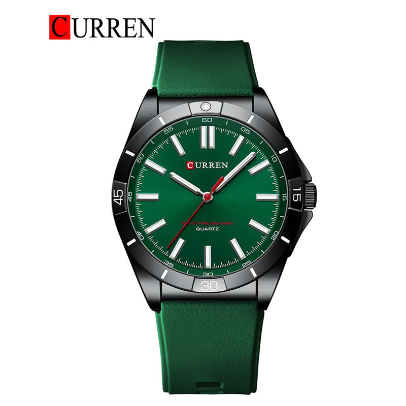 CURREN Rubber Straps Watch For Men With (Box & Bag)-8449