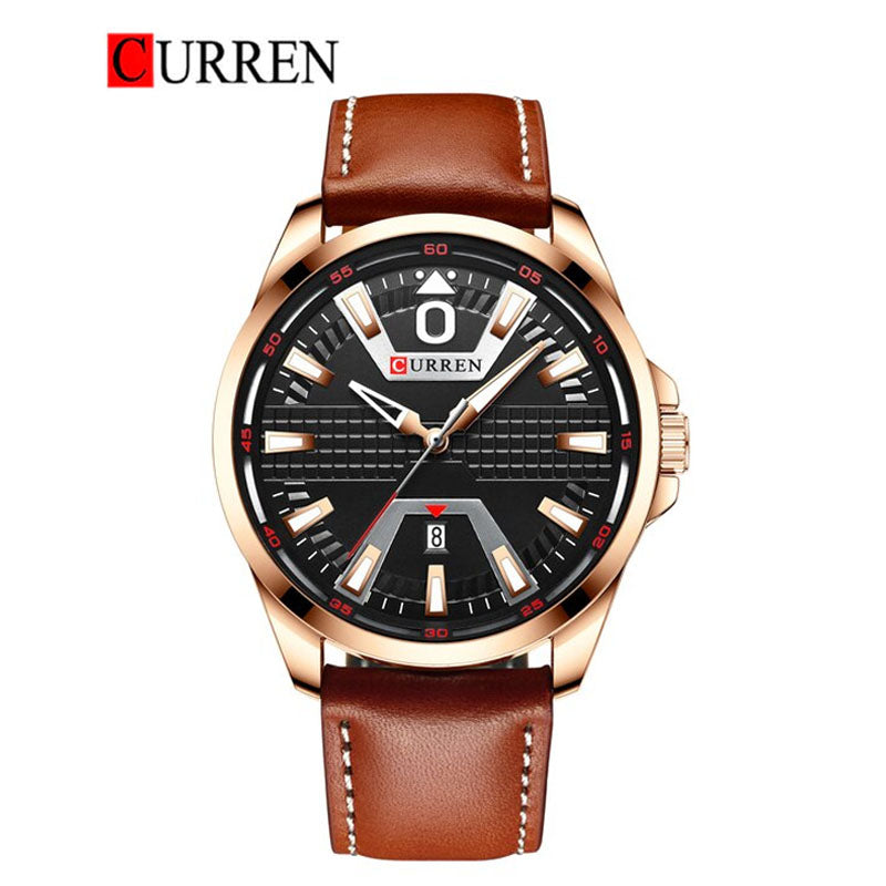 CURREN Leather straps Watch For Men With (Box & Bag)-8379