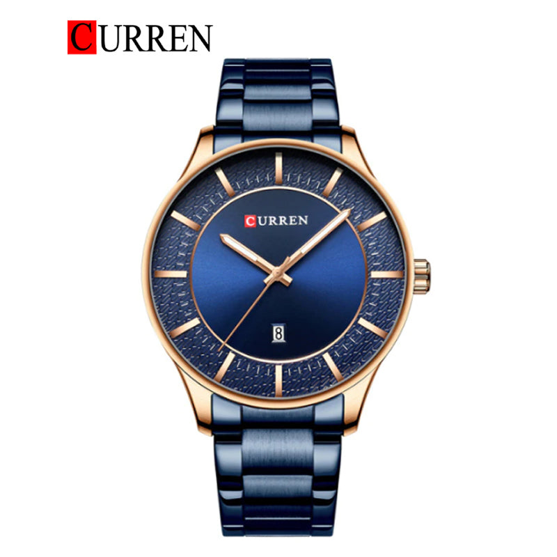 CURREN Stainless Steel Band Watch For Men With (Box & Bag)-8347