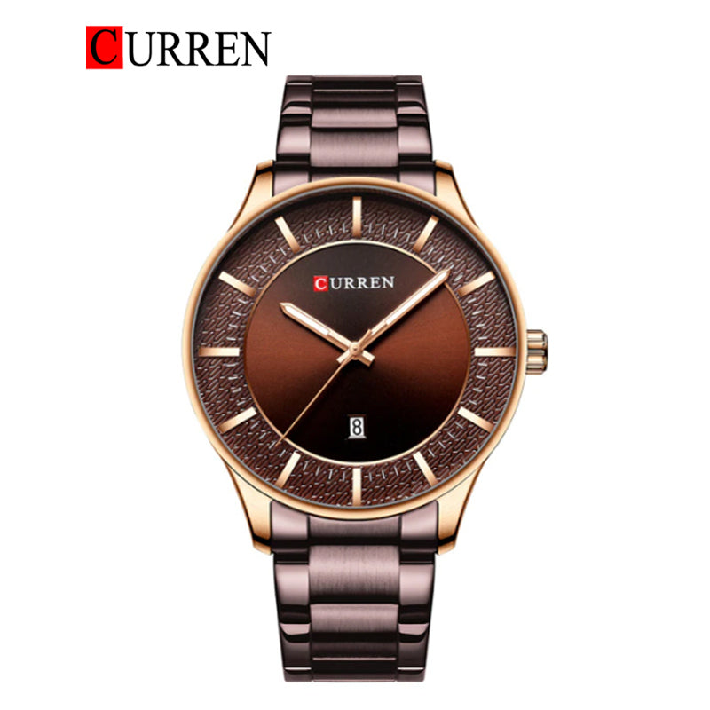 CURREN Stainless Steel Band Watch For Men With (Box & Bag)-8347