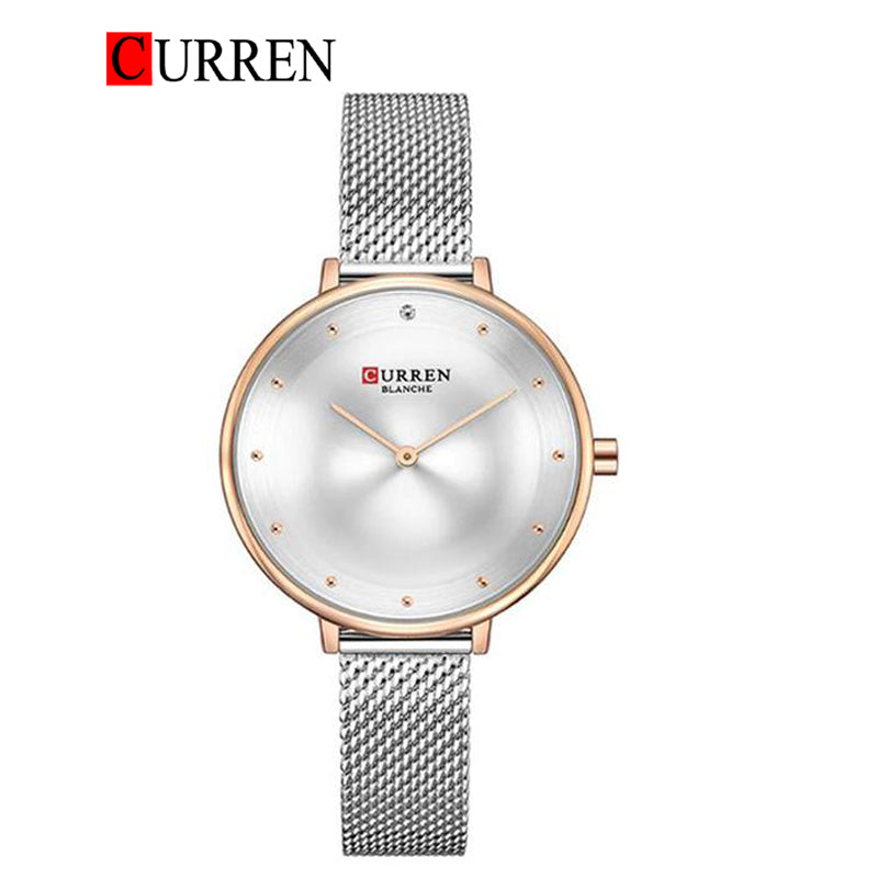 CURREN Mesh Band Watch For Women With (Box & Bag)-9029