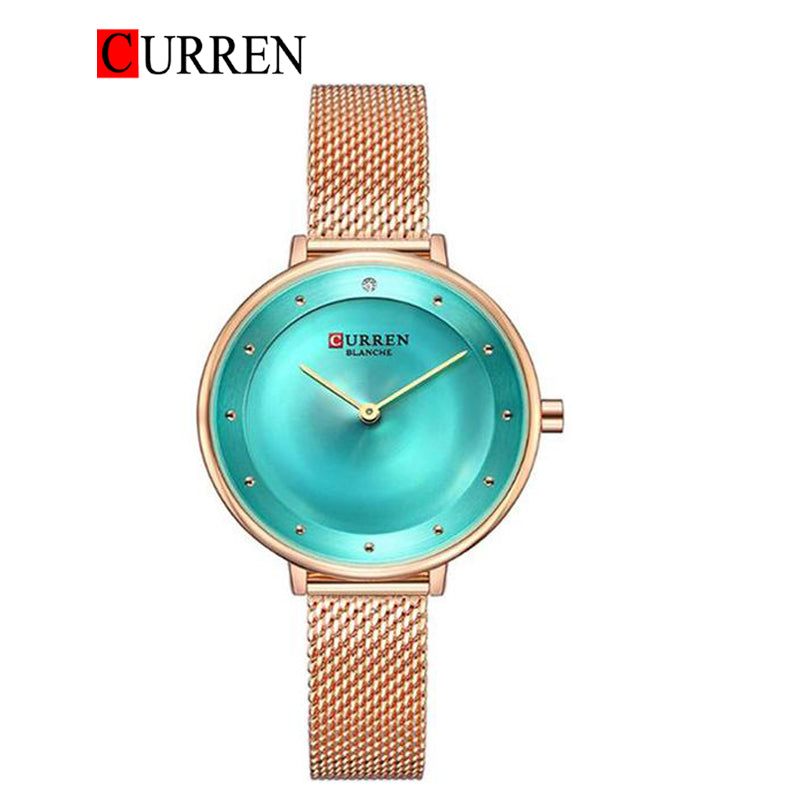 CURREN Mesh Band Watch For Women With (Box & Bag)-9029