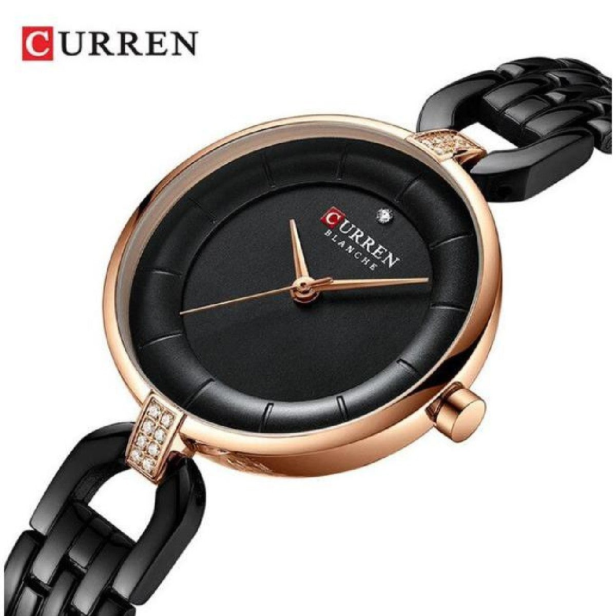 CURREN  Stainless Steel Band Watch For Women With  (Box & Bag)-9052