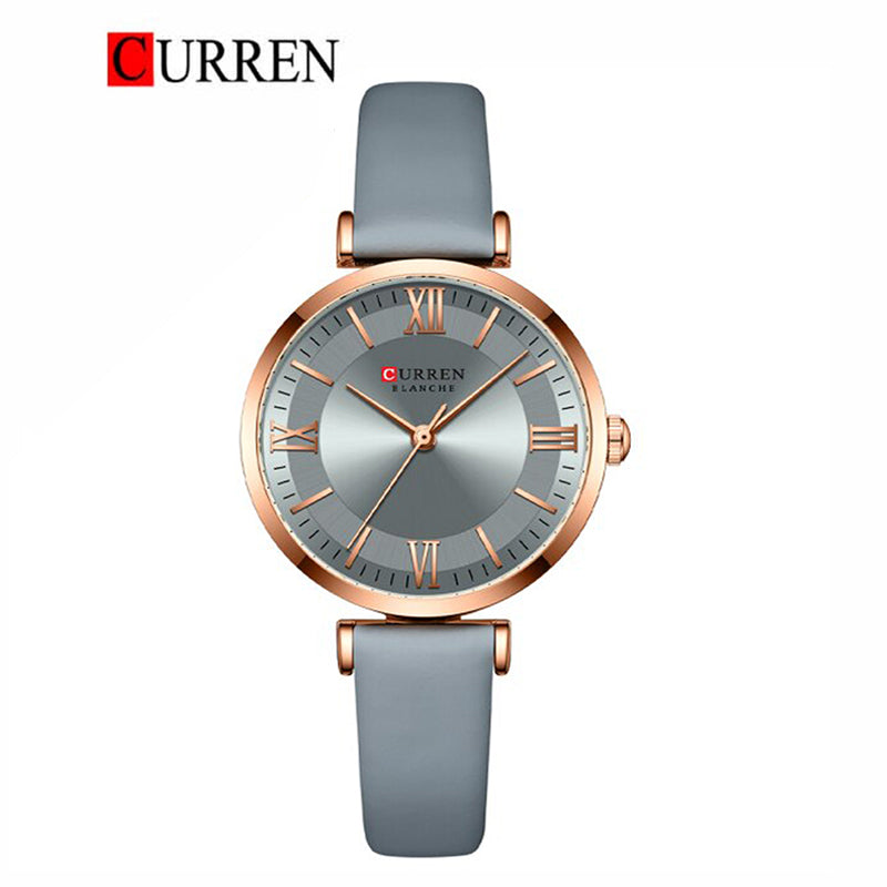 CURREN Leather Straps Watch For Women With (Box & Bag)-9079