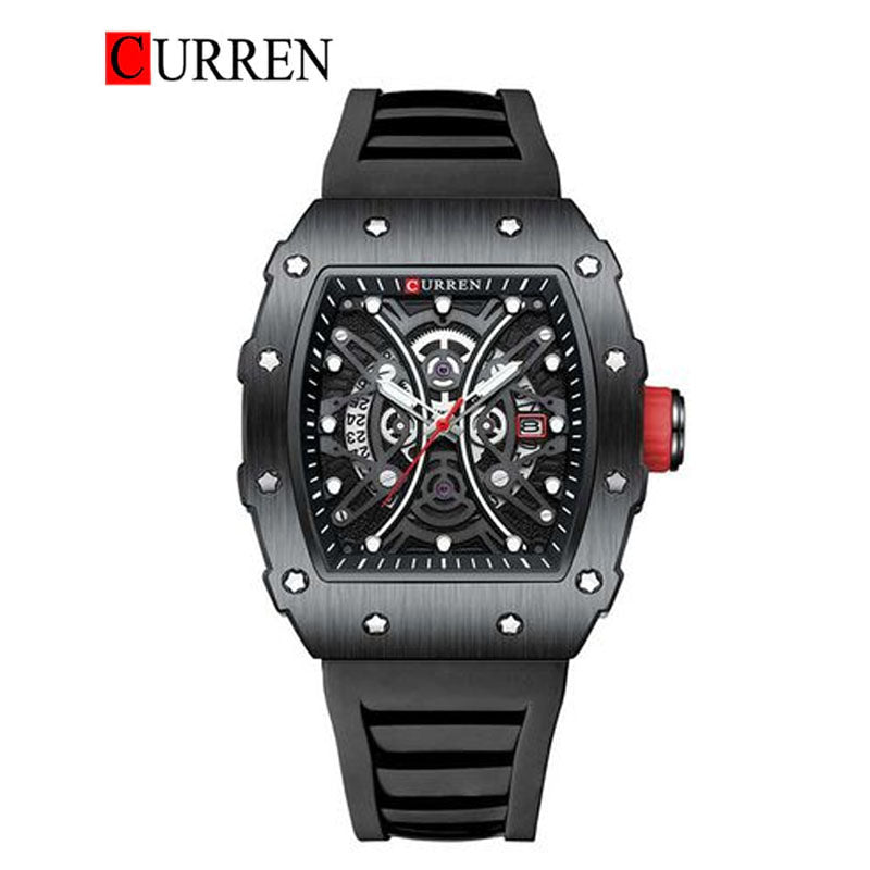 CURREN Rubber Straps Watch For Men With (Box & Bag)-8438