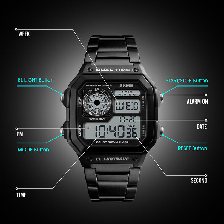 SKMEI Men Quartz Digital Watch 1335