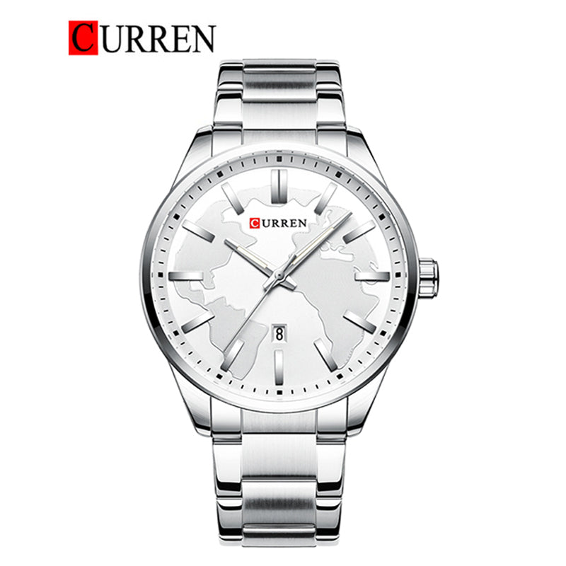 CURREN Stainless Steel Band Watch For Men With(Box & Bag)-8366