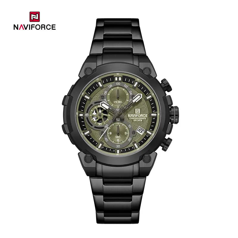 NAVIFORCE Men’s Quartz Waterproof Sports Watch with Date and Stopwatch NF8071