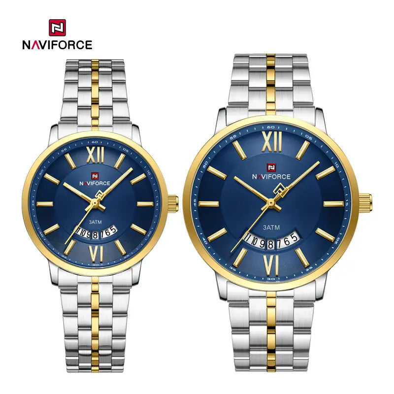 NAVIFORCE Classic Stylish Calendar Romantic Couple’s Watch NF9238