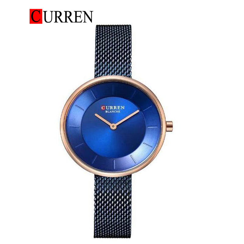 CURREN Mesh Band Watch For Women With (Box & Bag)-9030