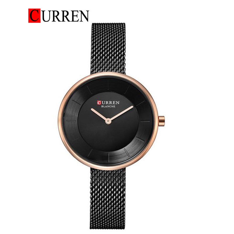 CURREN Mesh Band Watch For Women With (Box & Bag)-9030