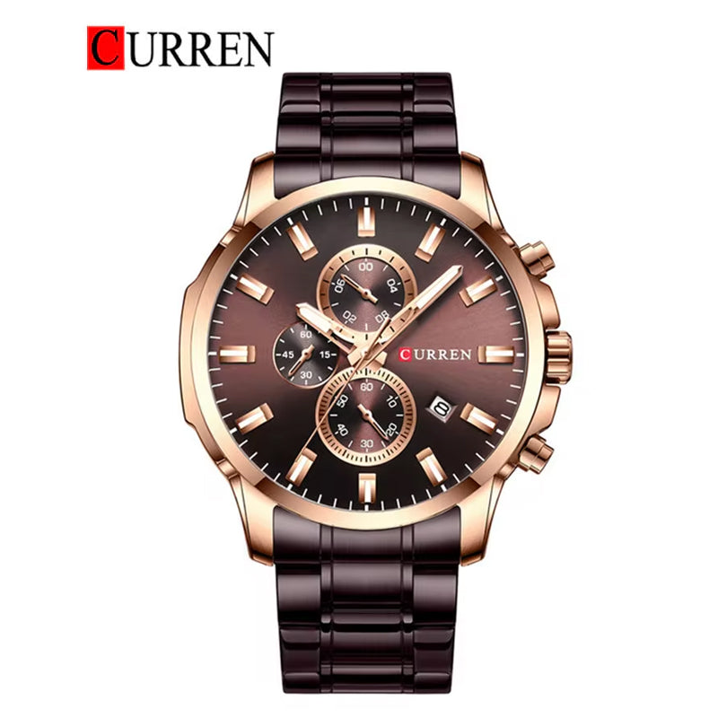 CURREN  Watch For Men With Brand (Box & Bag) 8348