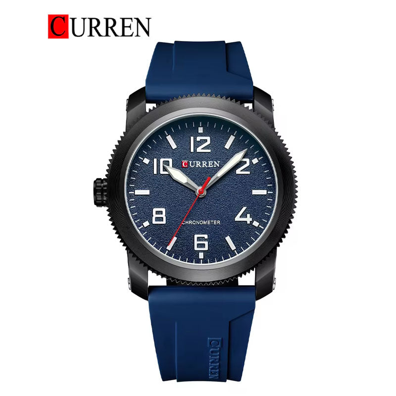 CURREN Rubber Straps Watch For Men With (Box & Bag)-8454