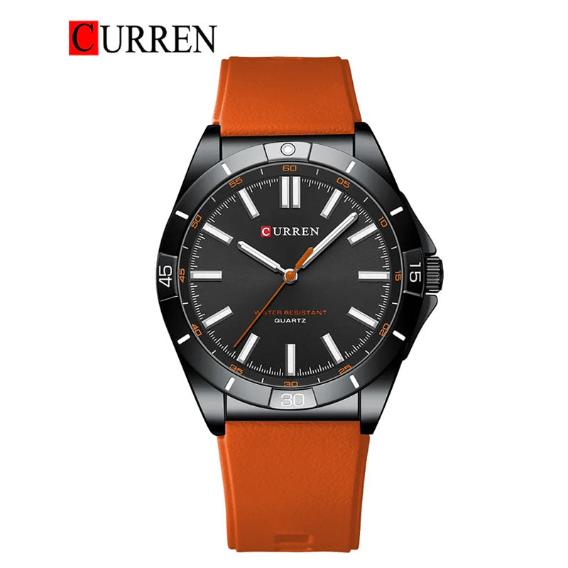 CURREN Rubber Straps Watch For Men With (Box & Bag)-8449