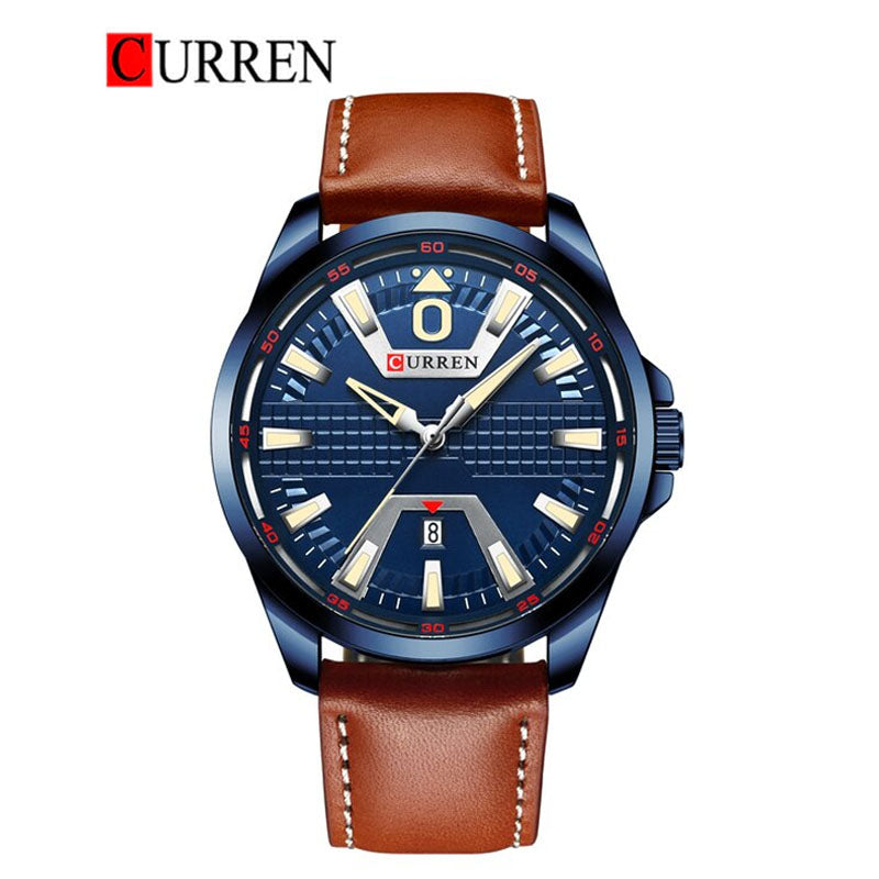 CURREN Leather straps Watch For Men With (Box & Bag)-8379