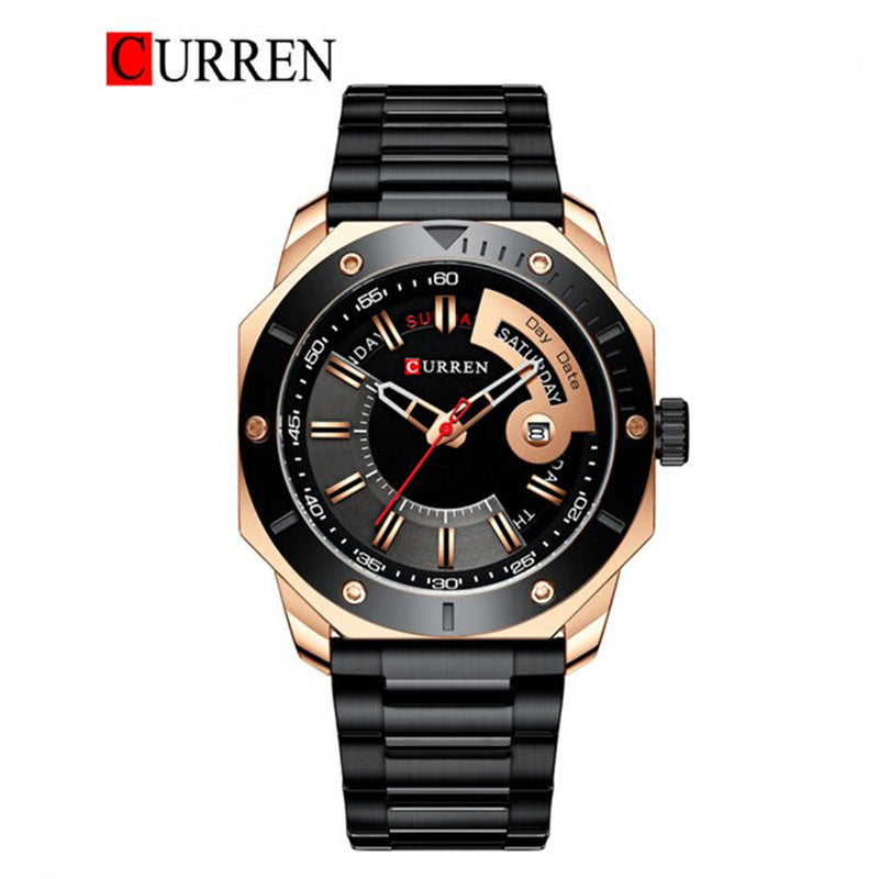 CURREN Stainless Steel Watch For Men With (Box & Bag)-8344