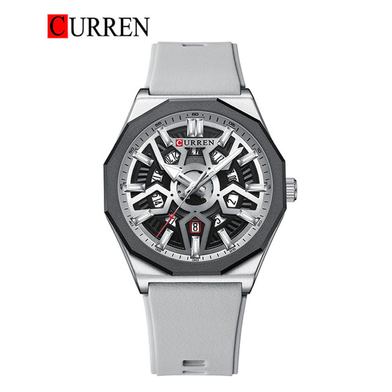 CURREN Rubber Straps Watch For Men With (Box & Bag)-8437