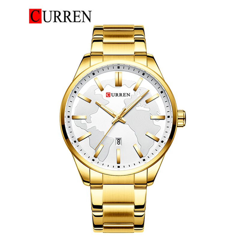 CURREN Stainless Steel Band Watch For Men With(Box & Bag)-8366