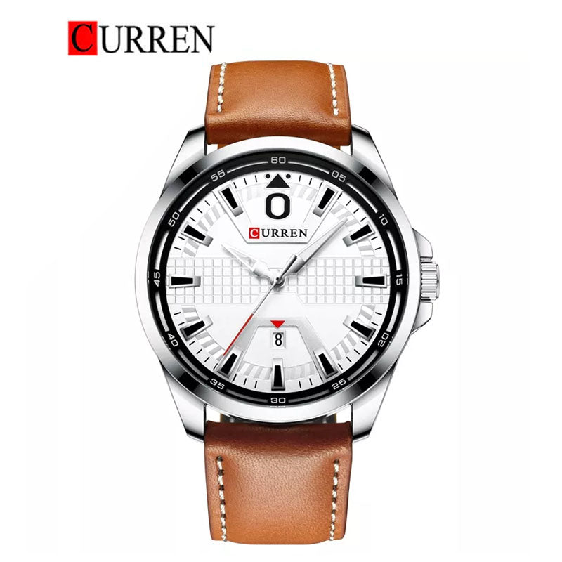 CURREN Leather straps Watch For Men With (Box & Bag)-8379