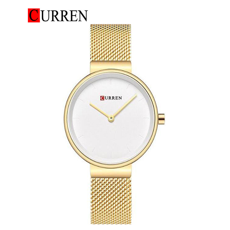 CURREN Mesh Band Watch For Women With (Box & Bag)-9016