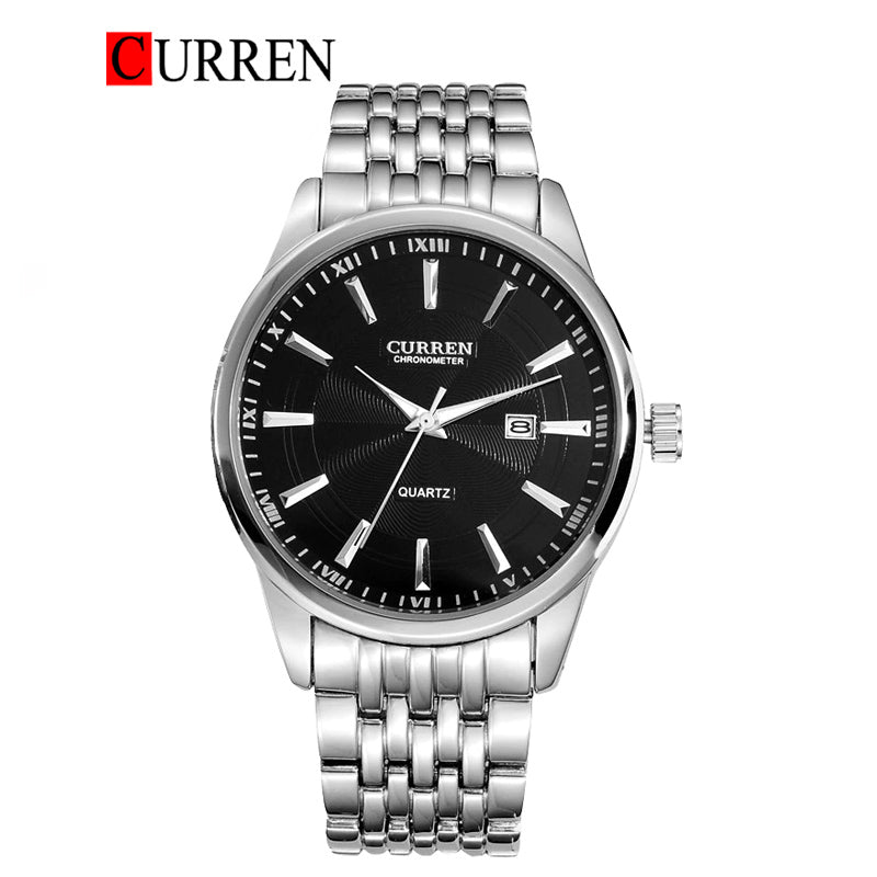 CURREN Stainless Steel Band Watch For Men With (Box & Bag)-8052