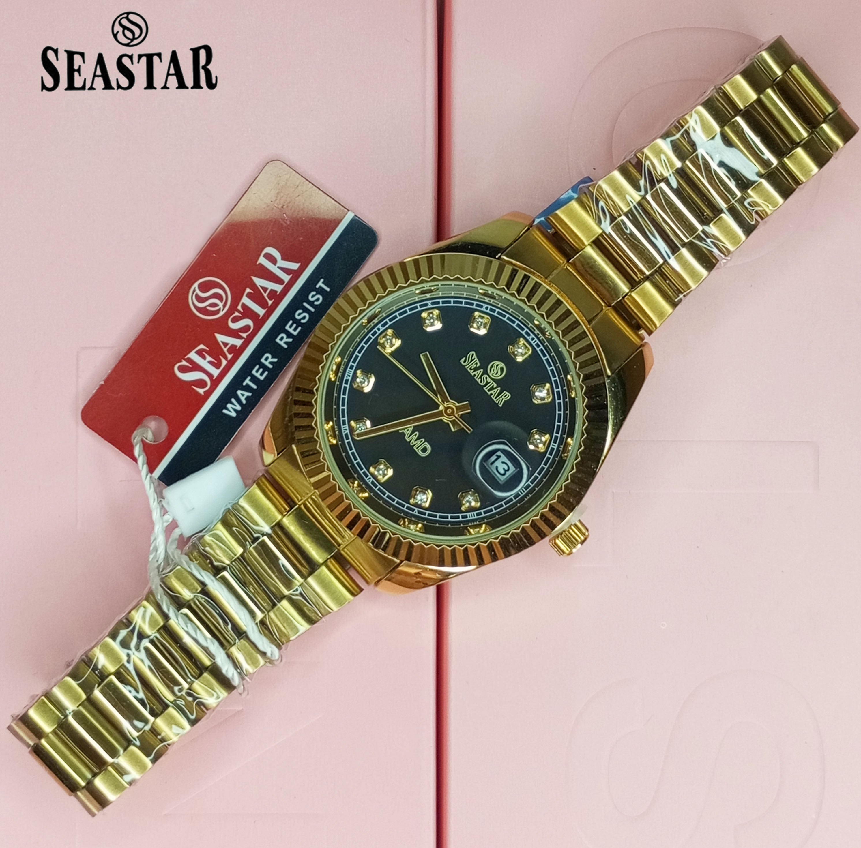 SEASTAR Original Brand Stainless Steel Band Wrist Watch For Couples With Brand (Box & Bag)