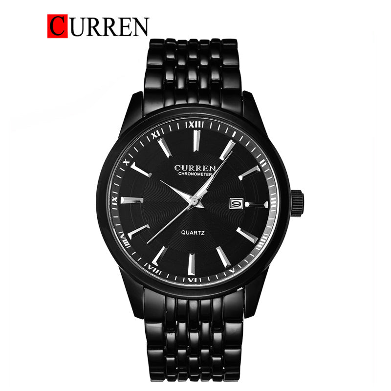 CURREN Stainless Steel Band Watch For Men With (Box & Bag)-8052