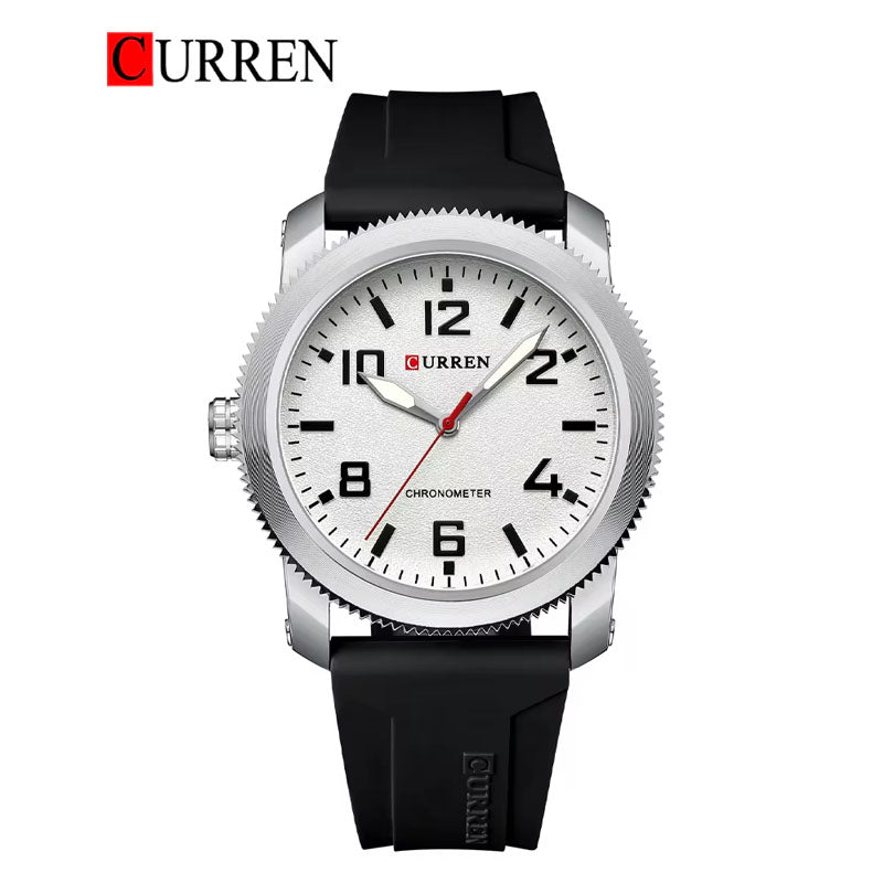 CURREN Rubber Straps Watch For Men With (Box & Bag)-8454