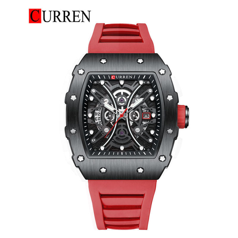 CURREN Rubber Straps Watch For Men With (Box & Bag)-8438