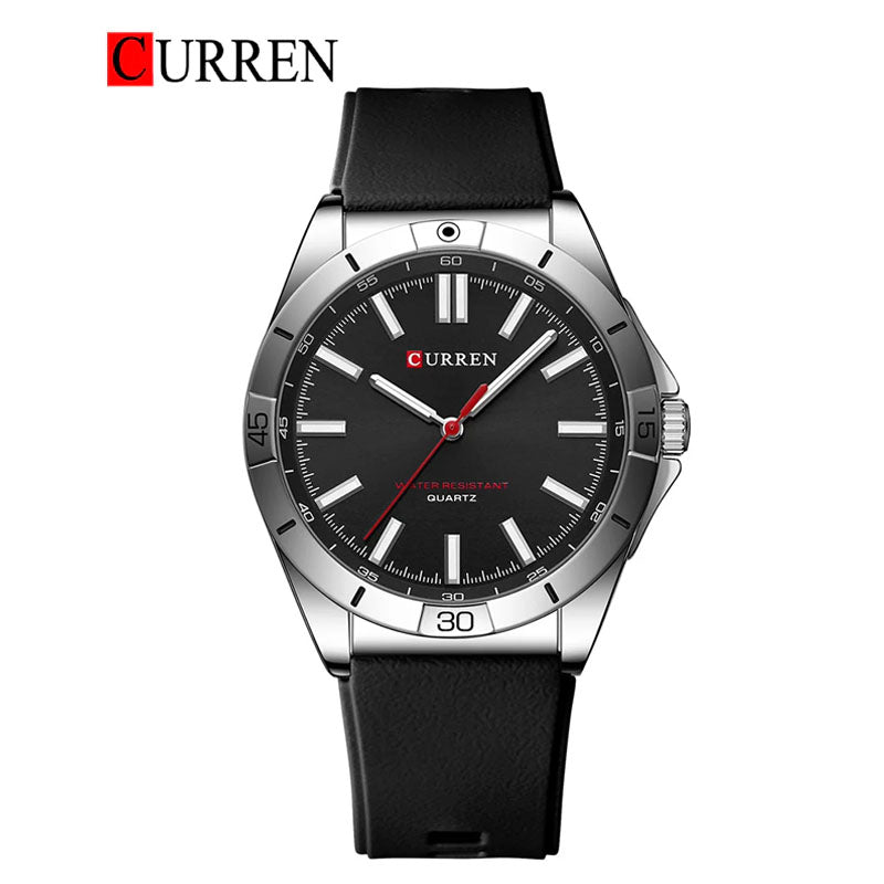 CURREN Rubber Straps Watch For Men With (Box & Bag)-8449