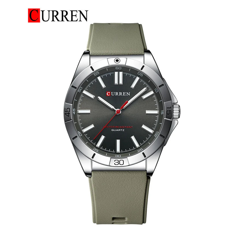 CURREN Rubber Straps Watch For Men With (Box & Bag)-8449